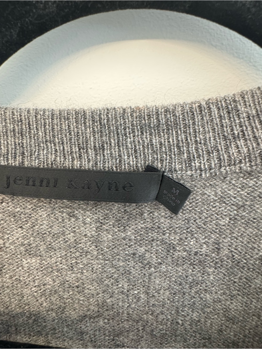 Jenni Kayne Flynn cashmere Vneck sweater in Shadow - Picture 3 of 9